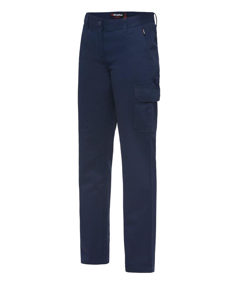 KING GEE K43530 - Ladies Pants Cargo Drill - Allens Industrial Products