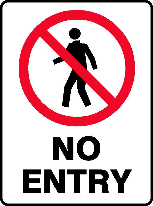No Entry Sign - 05. Workplace Safety Equipment, Signs ...