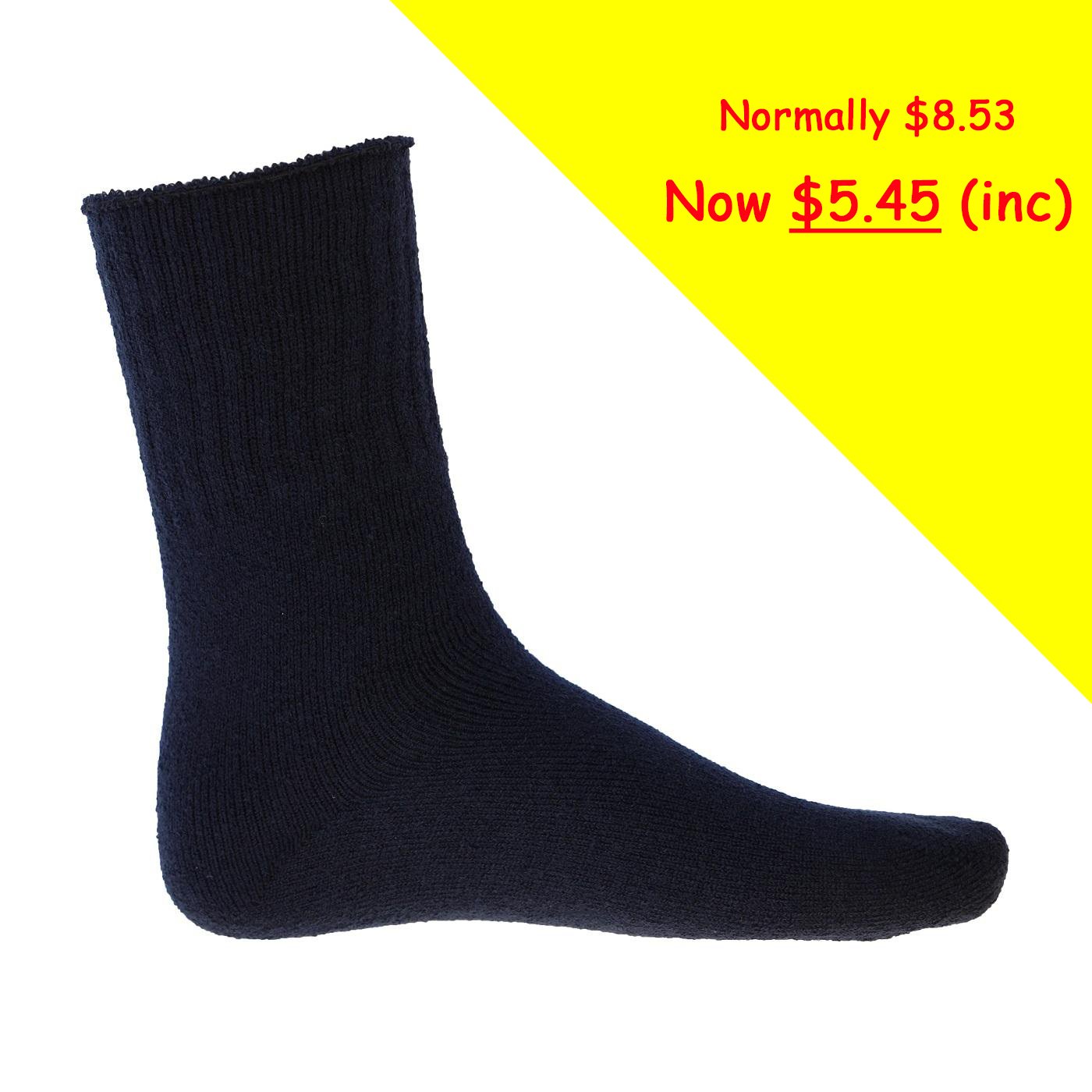 S122 Acrylic Socks (size 6-11) 3 Pack