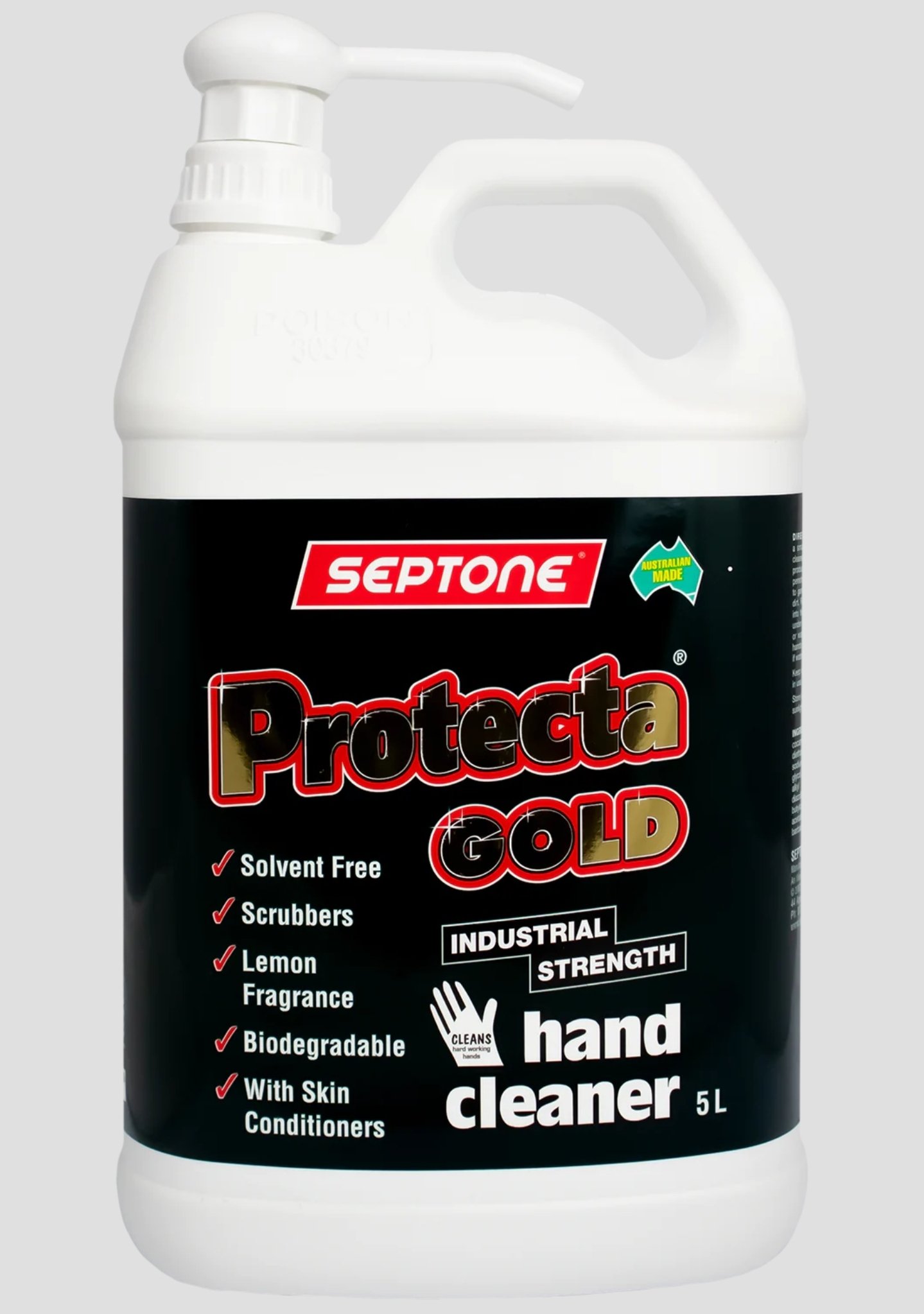 Septone Protecta Gold 5LT Pump Pack 08. Cleaning Chemicals, Hand Cleaners   Soaps Product Detail Allens Industrial Products