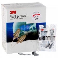 3M Skull Screws Corded Earplug, Poly Bag P1301