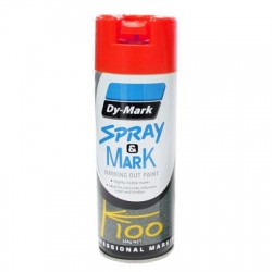 DYMARK 40013522 - Fluro Red Spray & Mark 350g (Inverted Spray)