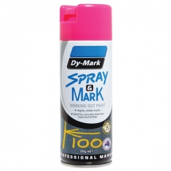 DYMARK 40013529 - Fluro Pink Spray & Mark 350g (Inverted Spray)