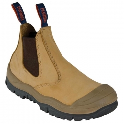 MONGREL 440050 - Premium Elastic Sided Safety Boot with Scuff Cap - Wheat.