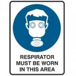 Respirator Must be Worn In This Area Sign