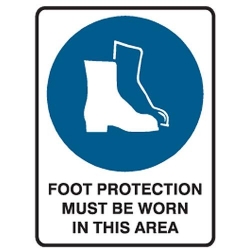 Foot Protection Must Be Worn Sign