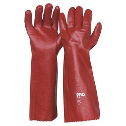 PRO CHOICE - Red PVC Gloves Large 45cm