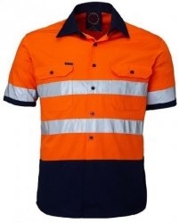 RITEMATE RM107V2RS - Short Sleeve Light Weight Vented Drill Shirt
