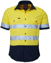 RITEMATE RM107V2RS - Short Sleeve Light Weight Vented Drill Shirt