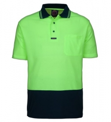 RITEMATE RM2346S - Short Sleeve Polo Shirt - Yellow/Navy.
