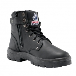STEEL BLUE 322152 - Argyle Zip Sided Safety Boot with Nitrile Outsole - Black.