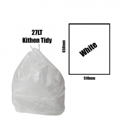 TPKTM - Kitchen Tidy Liners 27lt White Carton 1000pk